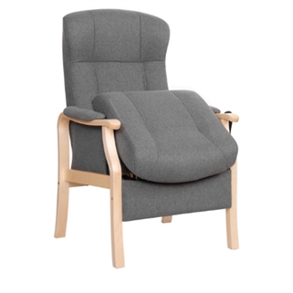  Nordic-C Sorø | Grå lænestol med sædeløft | Inkl. skammel 